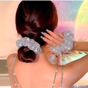 Rhinestone Hair Scrunchie